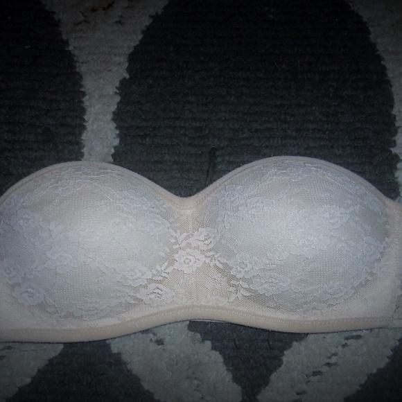 PINK Victoria's Secret Other - victorias secret PINK nude lace strapless bra XS